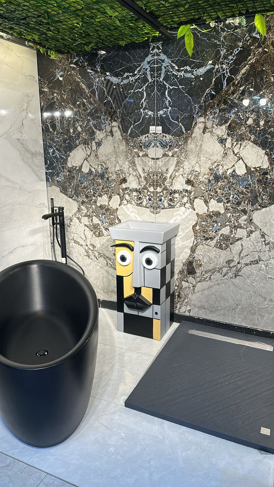 Bricks face sink